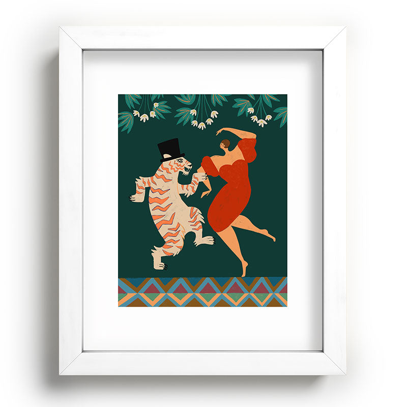 A Date With The Wild Cat  Framed Art Print
