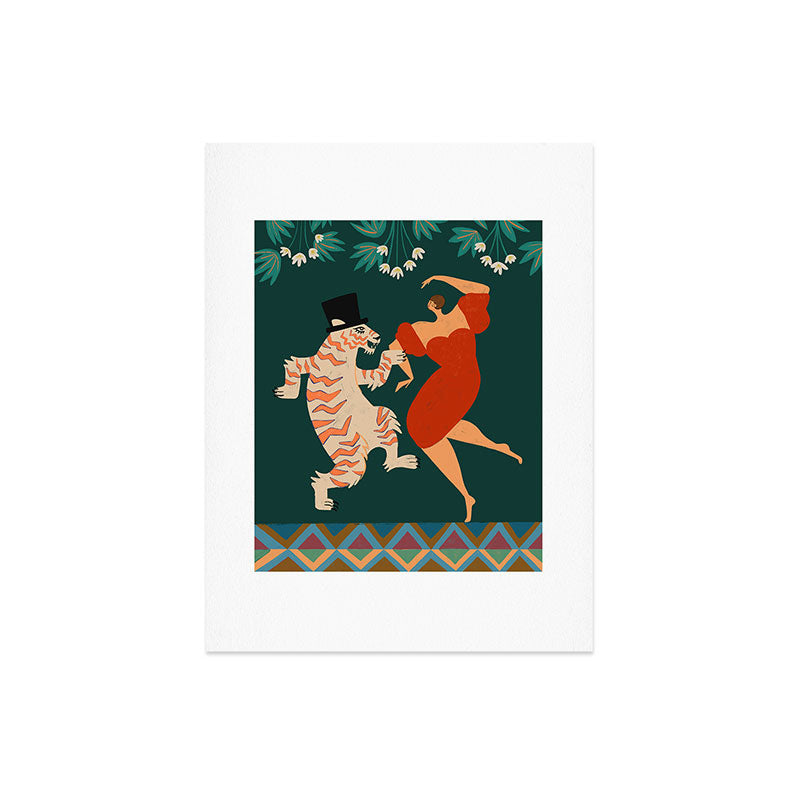 A Date With The Wild Cat  Art Print