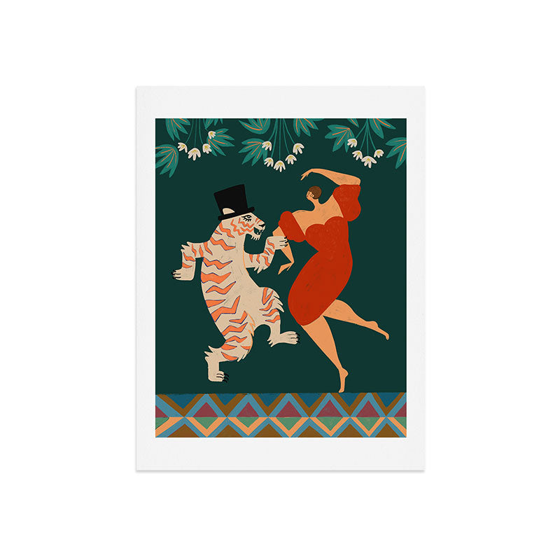 A Date With The Wild Cat  Art Print