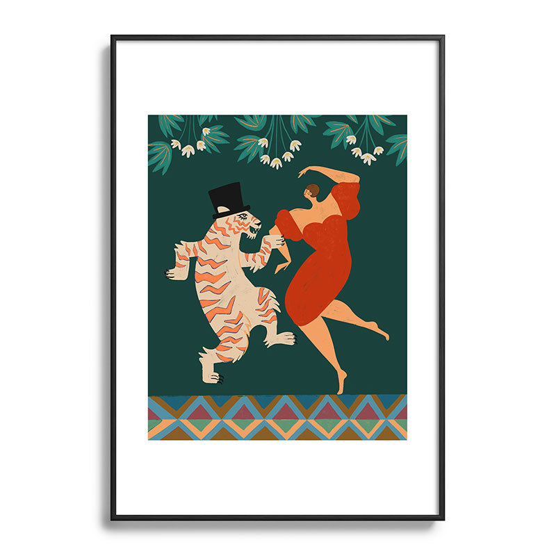 A Date With The Wild Cat  Framed Art Print