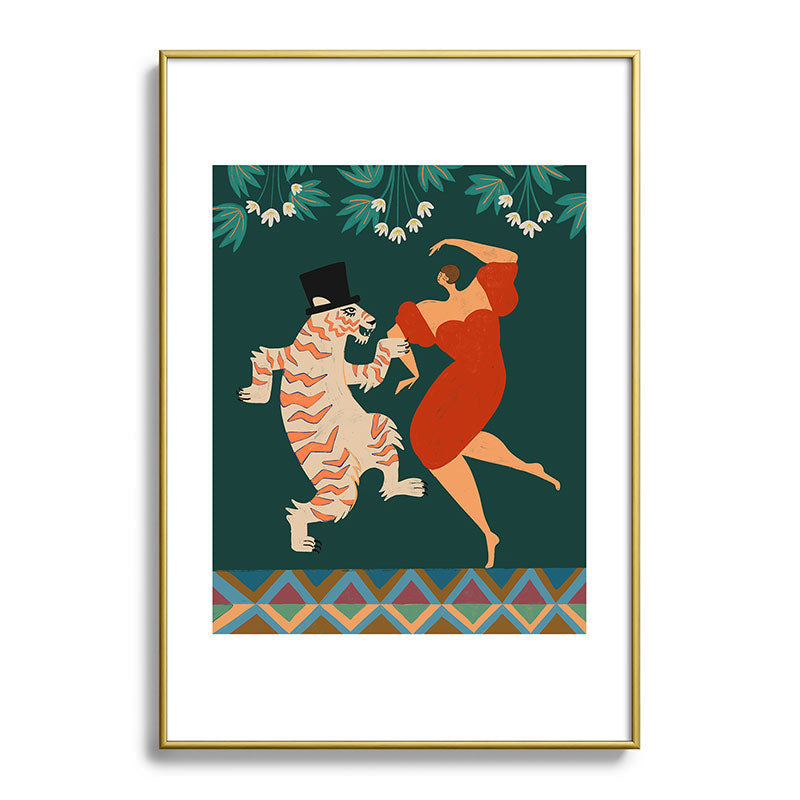 A Date With The Wild Cat  Framed Art Print