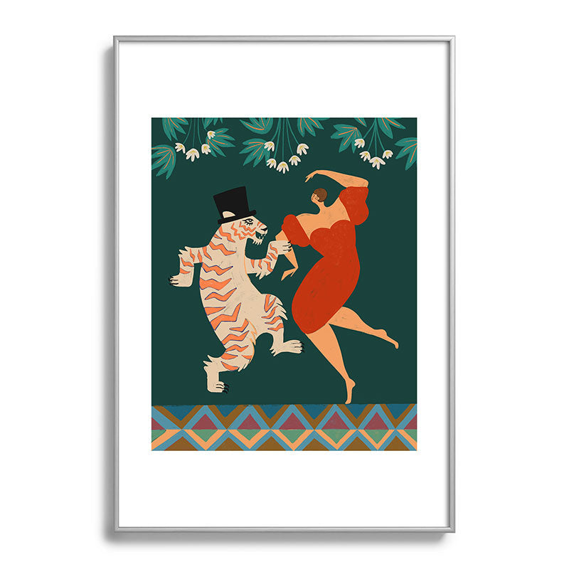 A Date With The Wild Cat  Framed Art Print