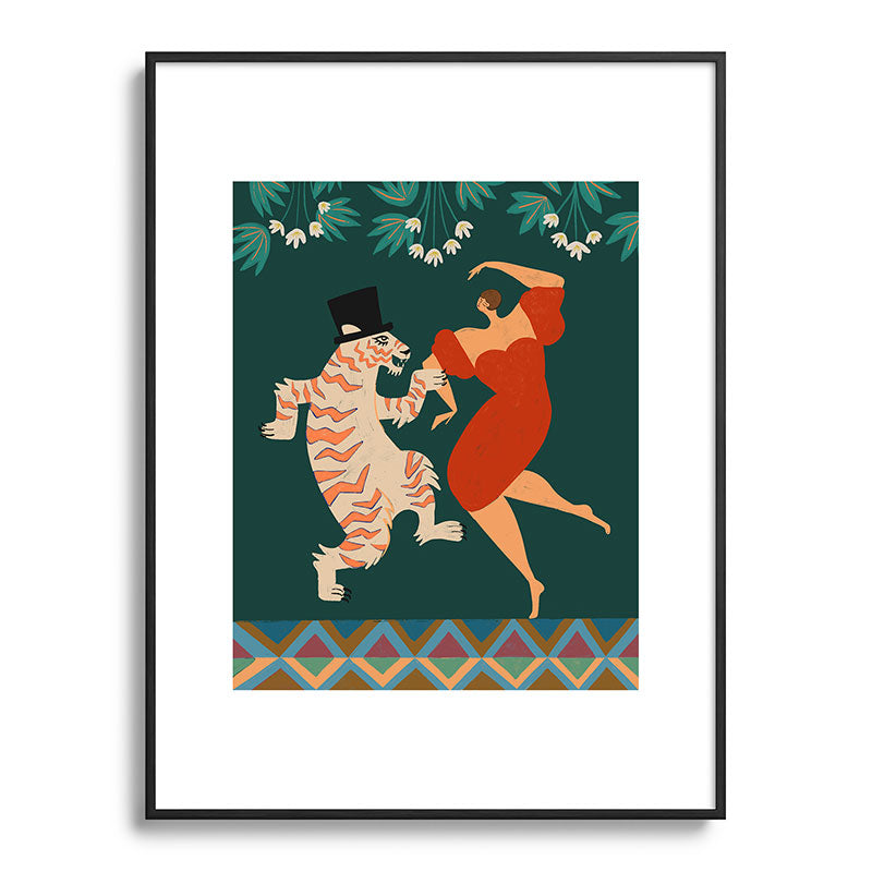 A Date With The Wild Cat  Framed Art Print