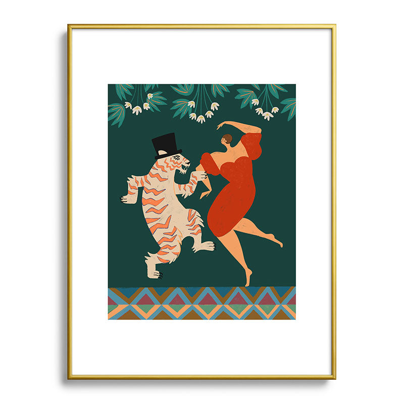 A Date With The Wild Cat  Framed Art Print