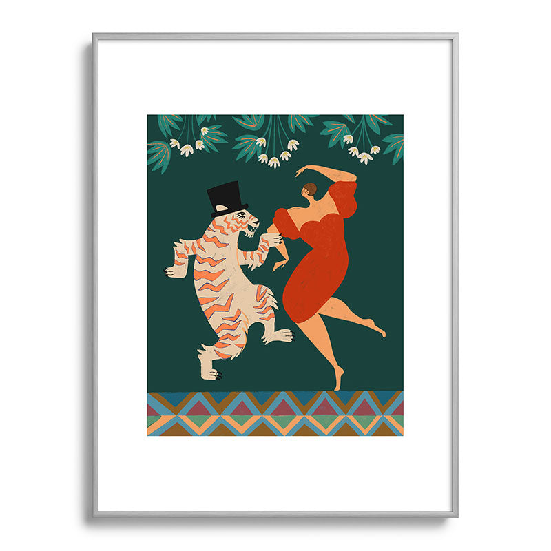 A Date With The Wild Cat  Framed Art Print