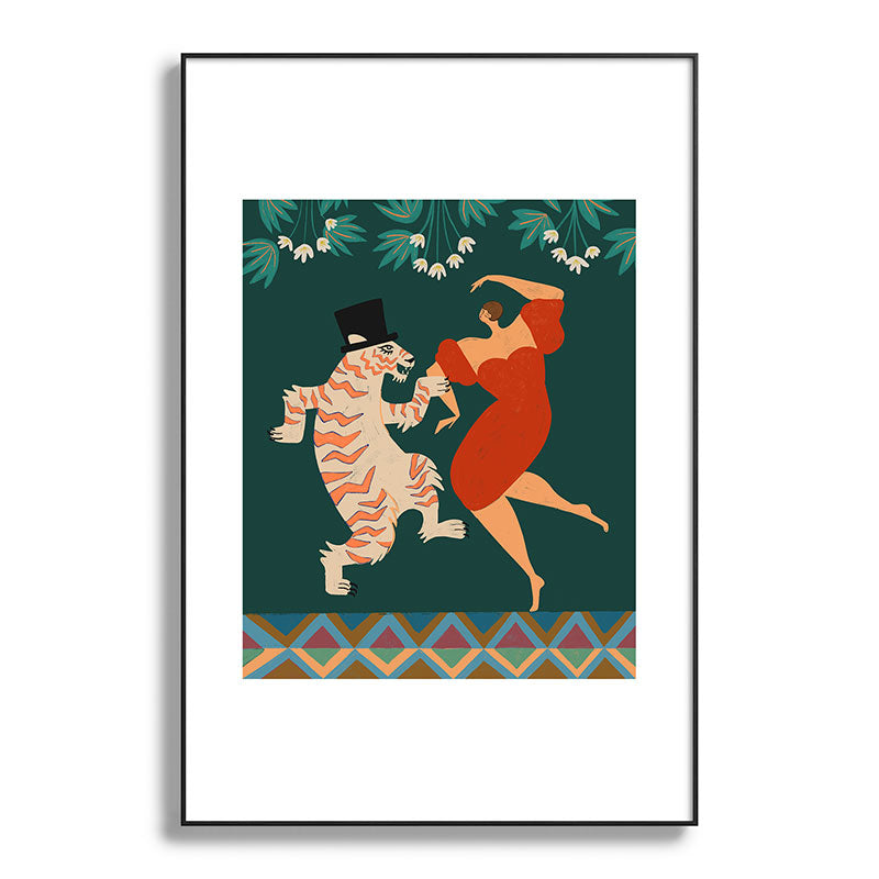 A Date With The Wild Cat  Framed Art Print
