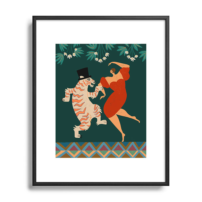 A Date With The Wild Cat  Framed Art Print
