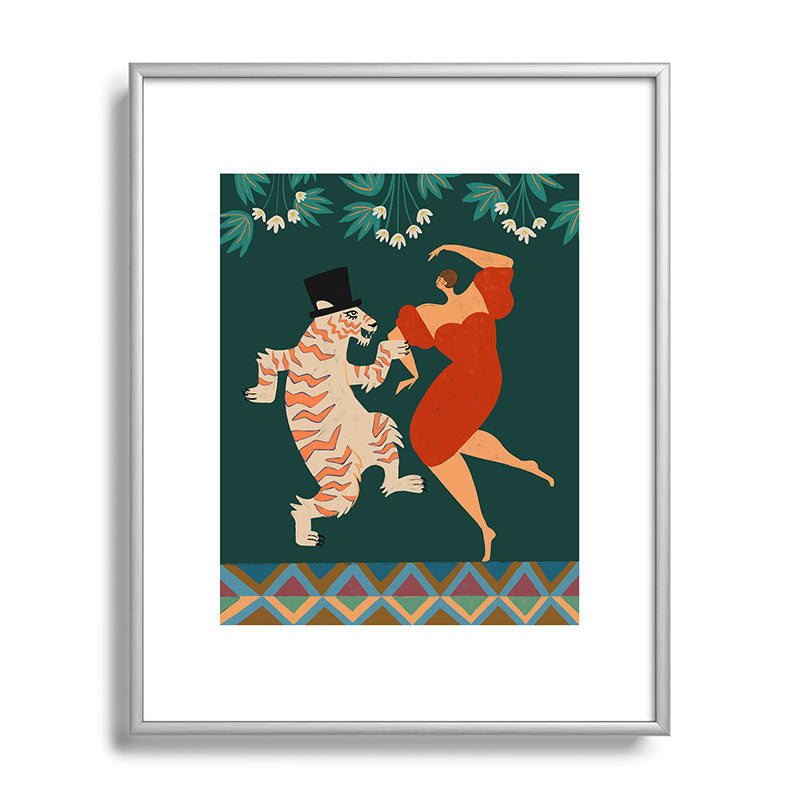 A Date With The Wild Cat  Framed Art Print