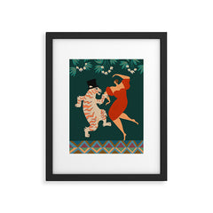 A Date With The Wild Cat  Framed Art Print