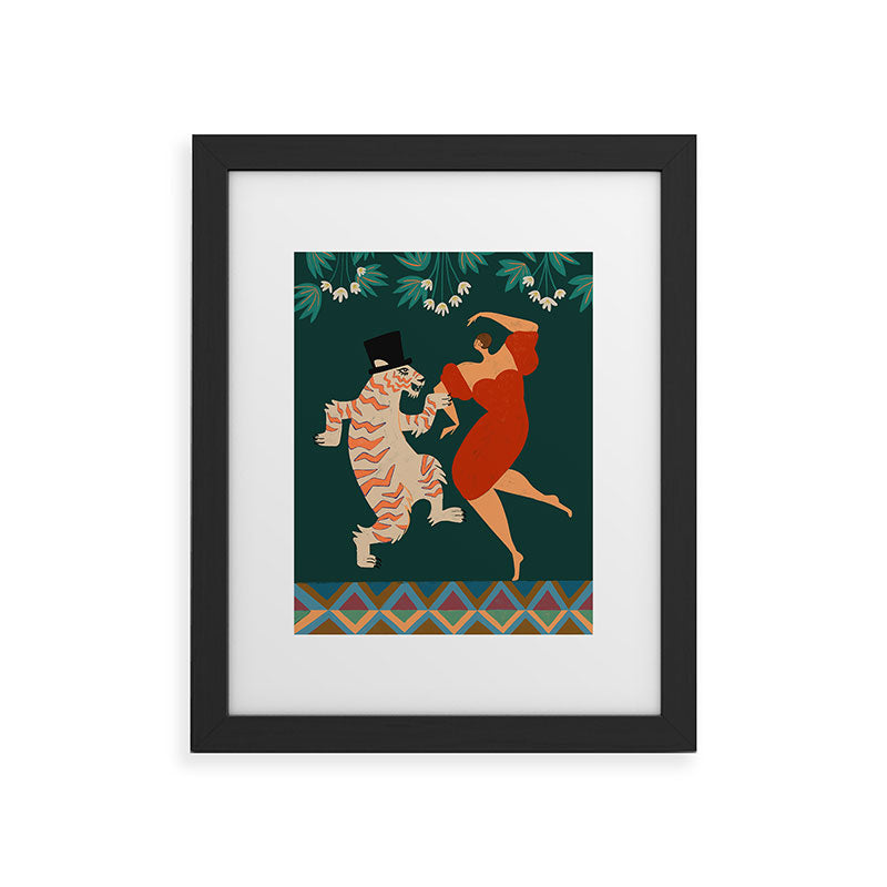A Date With The Wild Cat  Framed Art Print