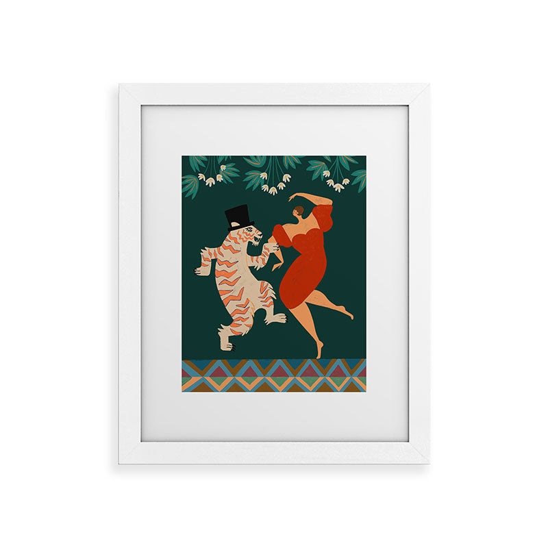 A Date With The Wild Cat  Framed Art Print