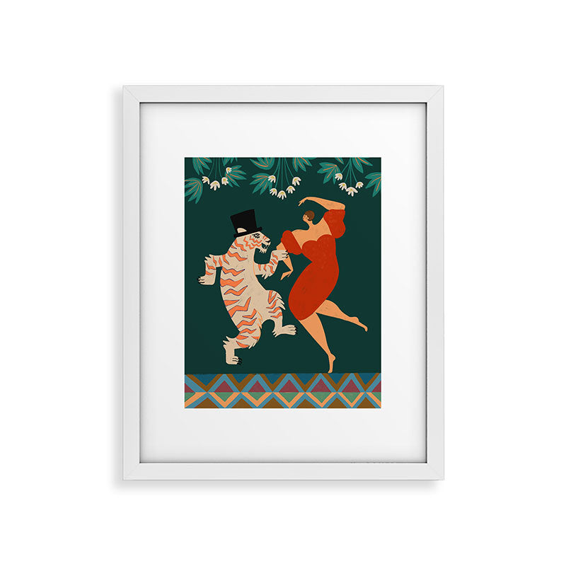 A Date With The Wild Cat  Framed Art Print