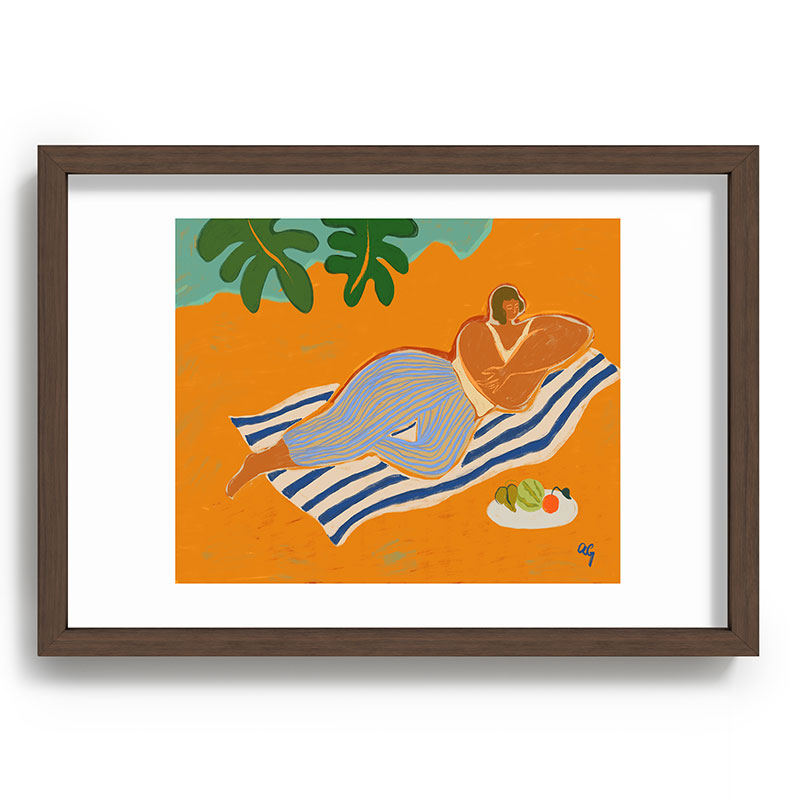 A Day At The Beach Framed Art Print