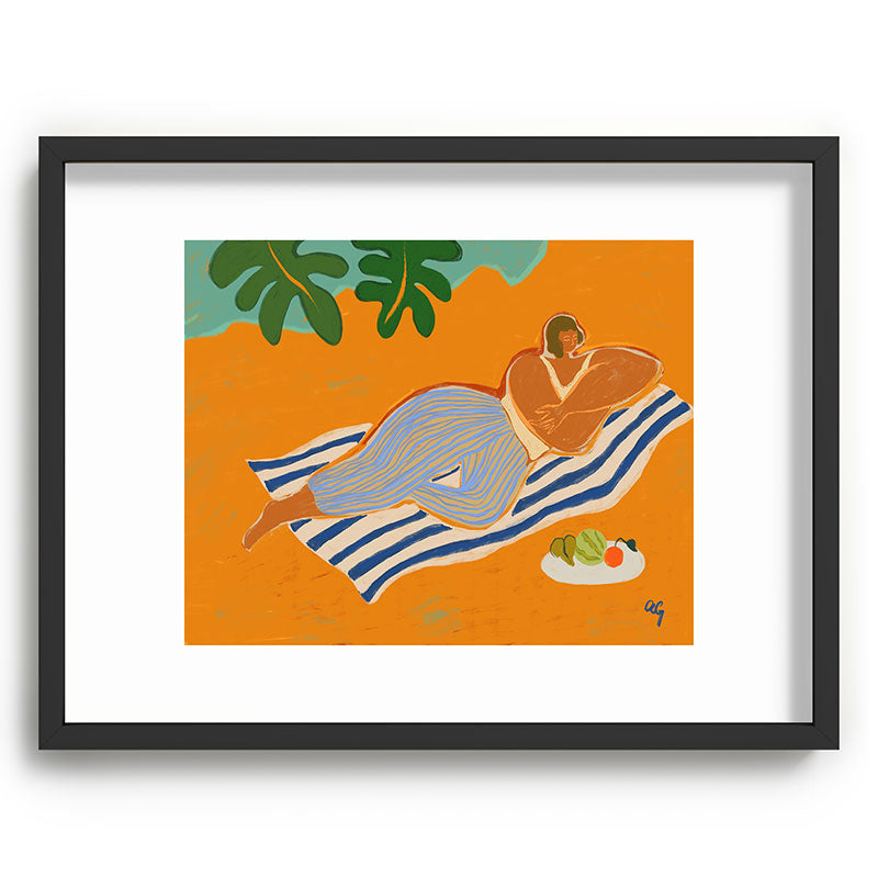 A Day At The Beach Framed Art Print