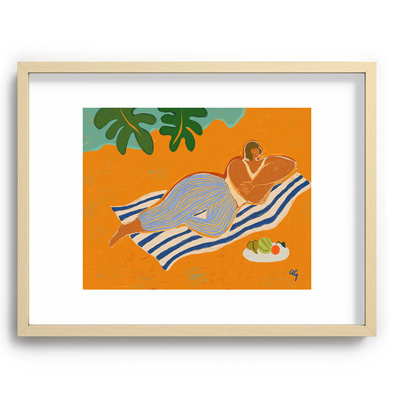 A Day At The Beach Framed Art Print