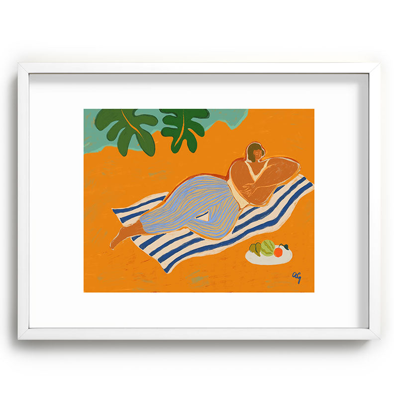 A Day At The Beach Framed Art Print