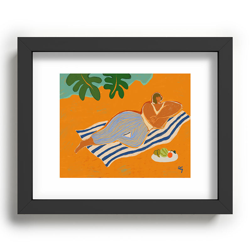 A Day At The Beach Framed Art Print