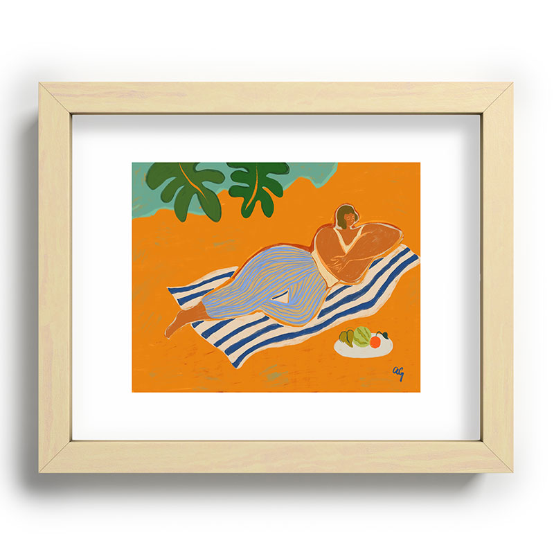 A Day At The Beach Framed Art Print