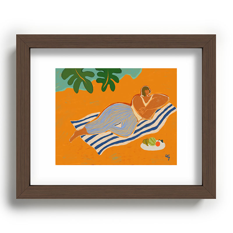 A Day At The Beach Framed Art Print