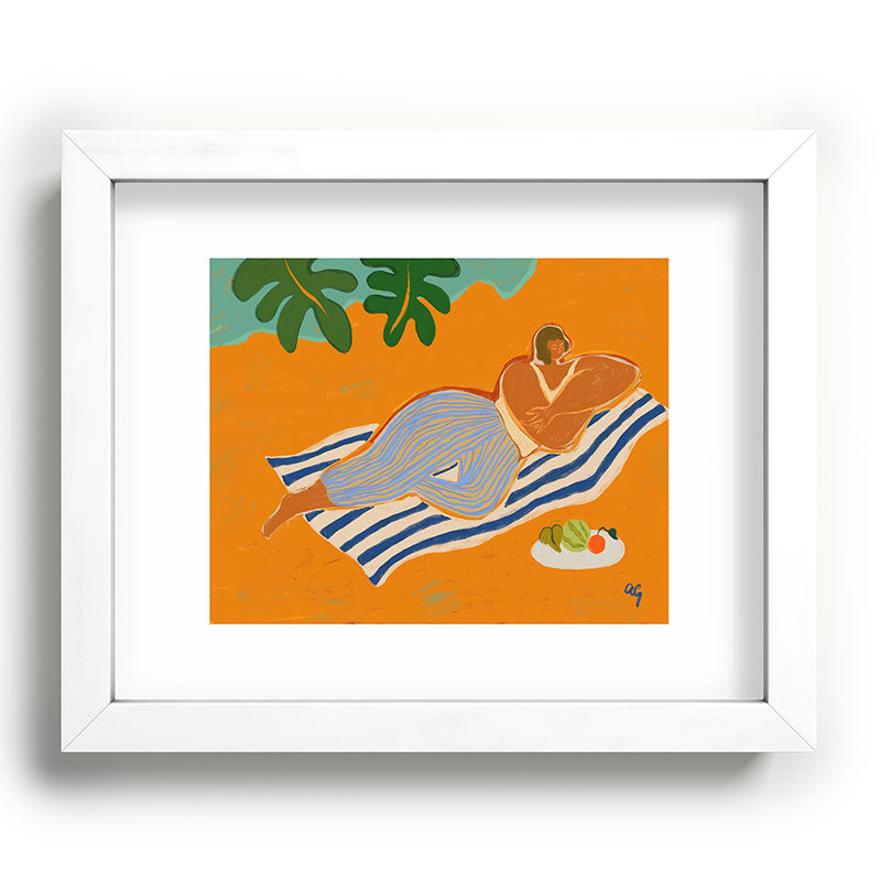 A Day At The Beach Framed Art Print