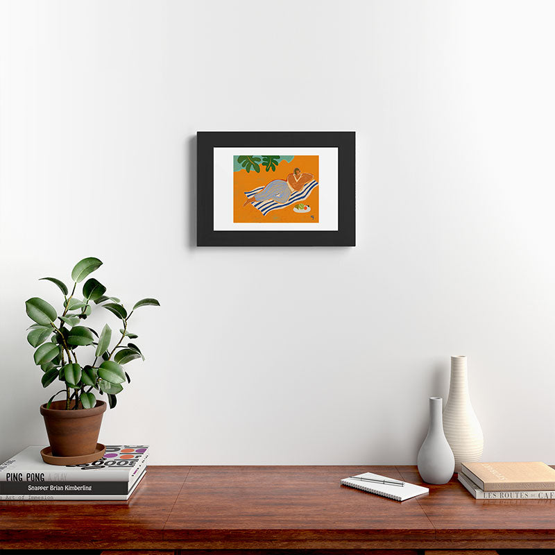 A Day At The Beach Framed Art Print
