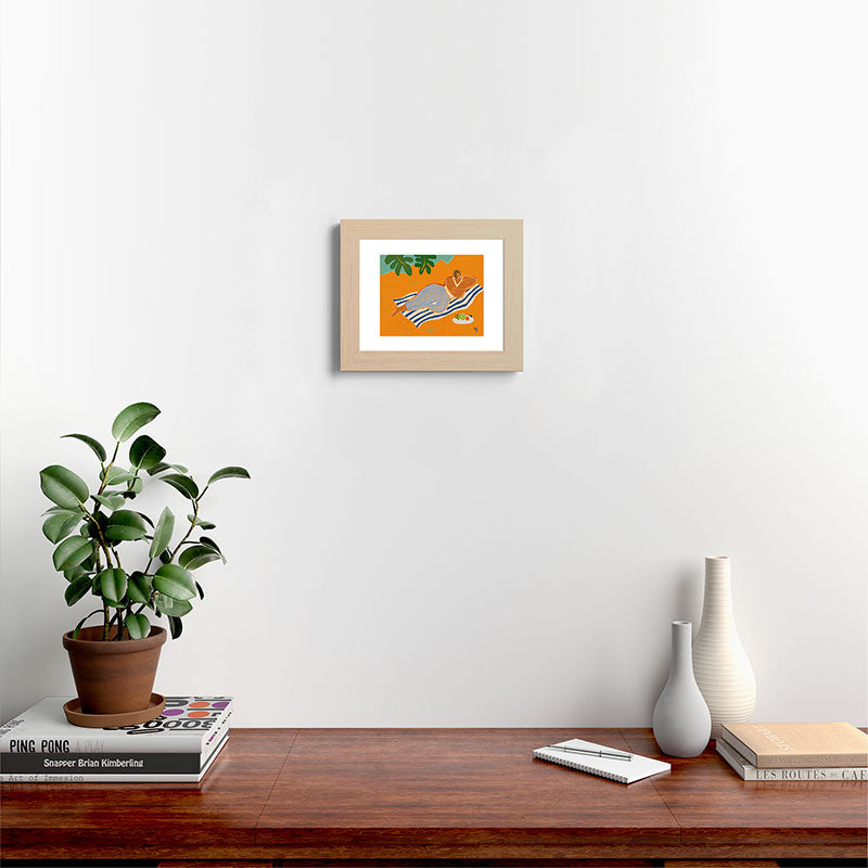 A Day At The Beach Framed Art Print