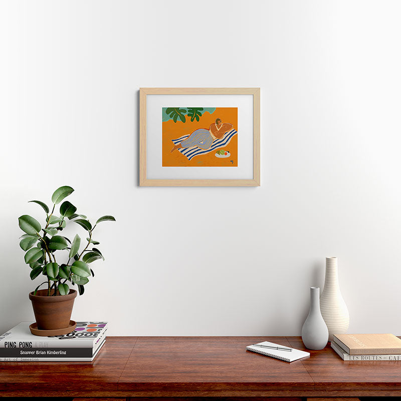 A Day At The Beach Framed Art Print