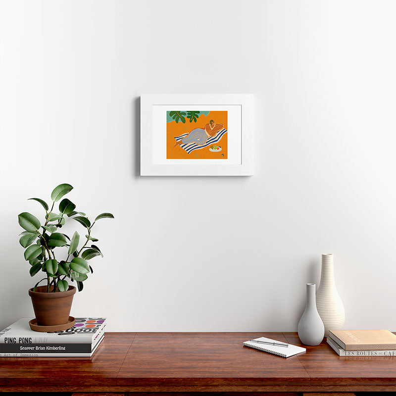 A Day At The Beach Framed Art Print