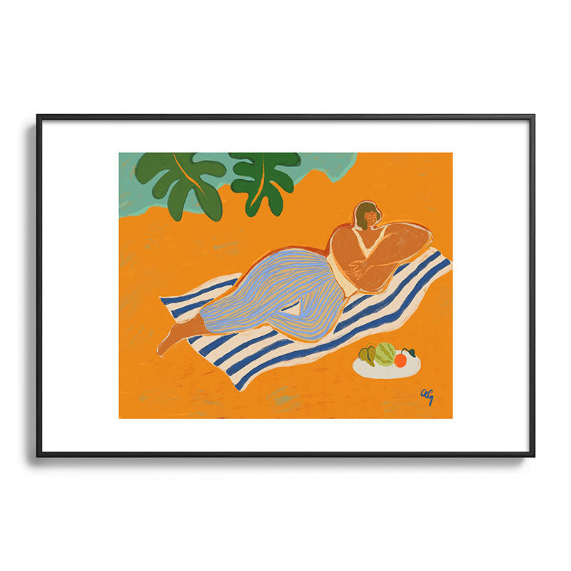 A Day At The Beach Framed Art Print