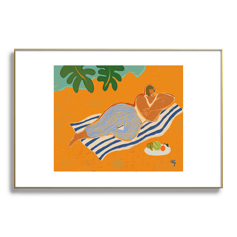 A Day At The Beach Framed Art Print
