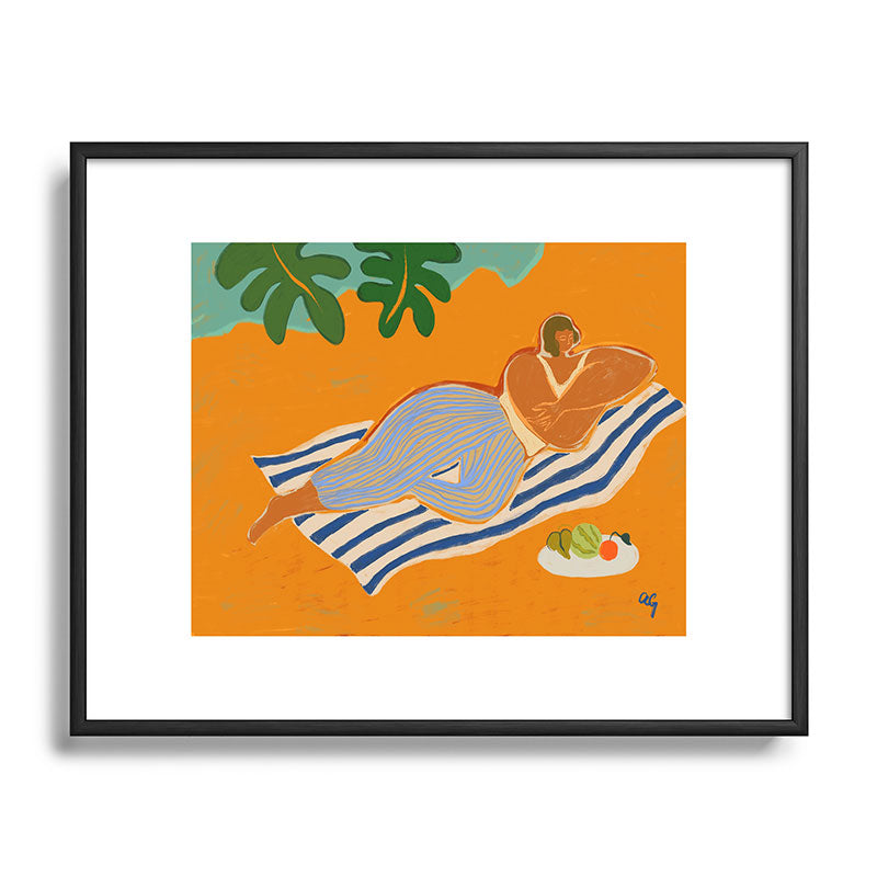 A Day At The Beach Framed Art Print