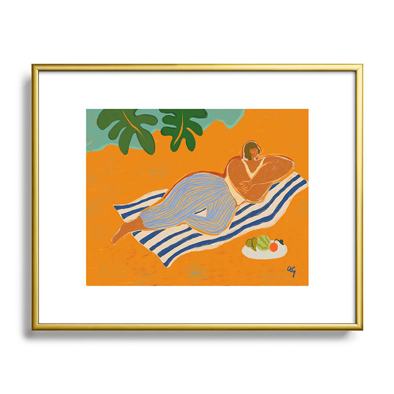 A Day At The Beach Framed Art Print