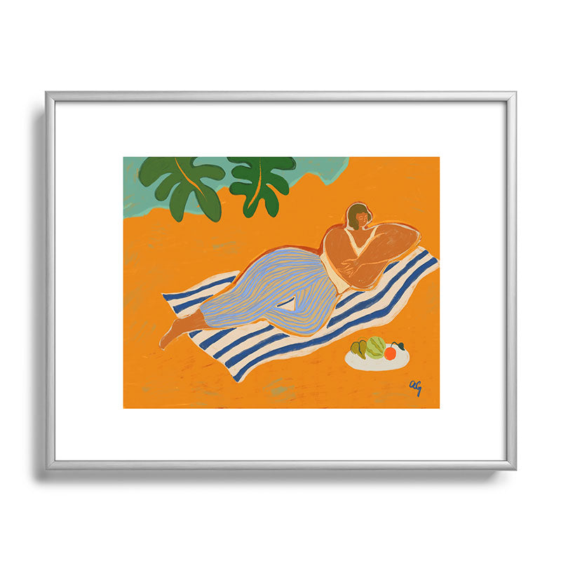 A Day At The Beach Framed Art Print