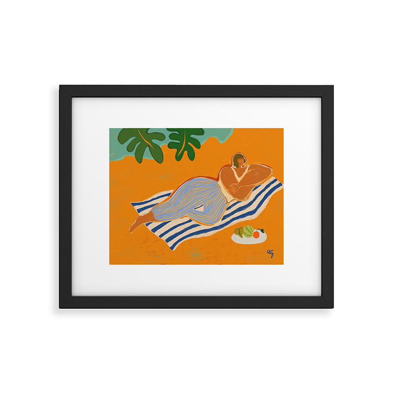A Day At The Beach Framed Art Print