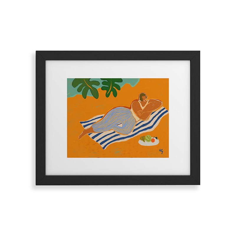 A Day At The Beach Framed Art Print
