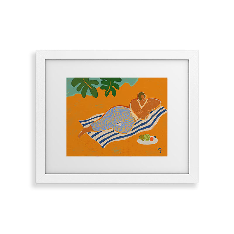 A Day At The Beach Framed Art Print