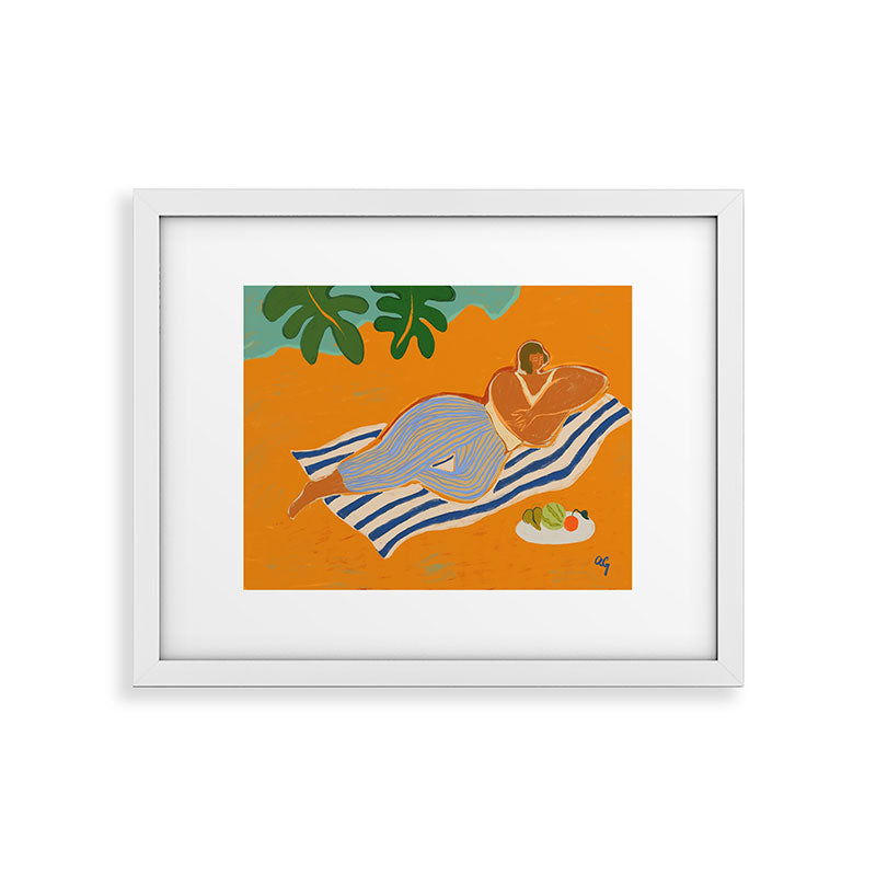 A Day At The Beach Framed Art Print