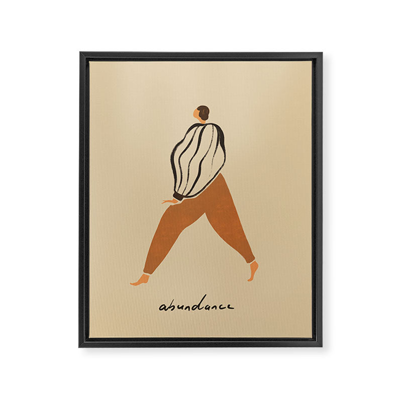 A for Abundance Framed Canvas Print