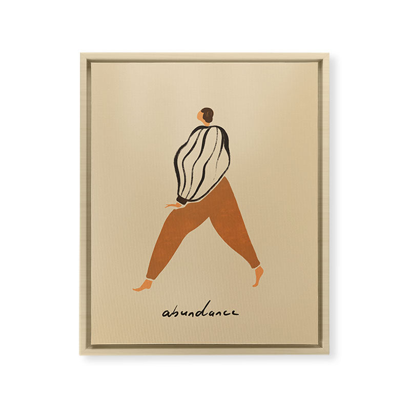 A for Abundance Framed Canvas Print