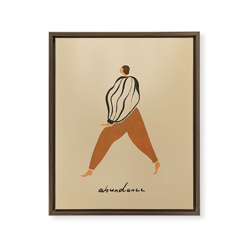 A for Abundance Framed Canvas Print
