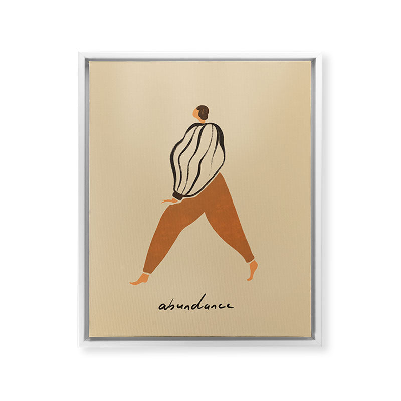 A for Abundance Framed Canvas Print