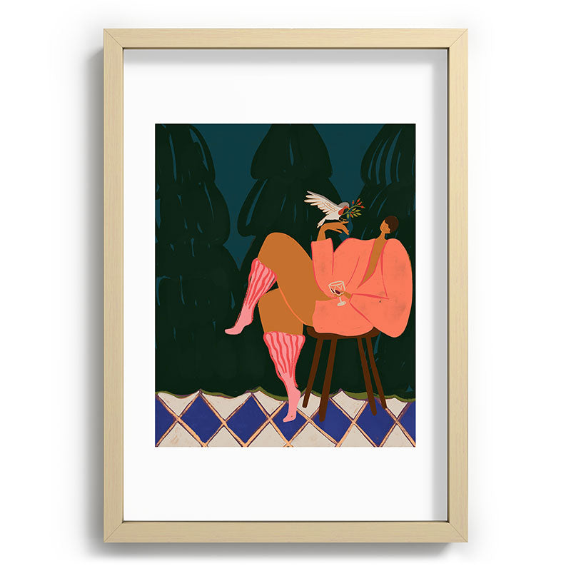 A Lil Birdy Told Me Framed Art Print