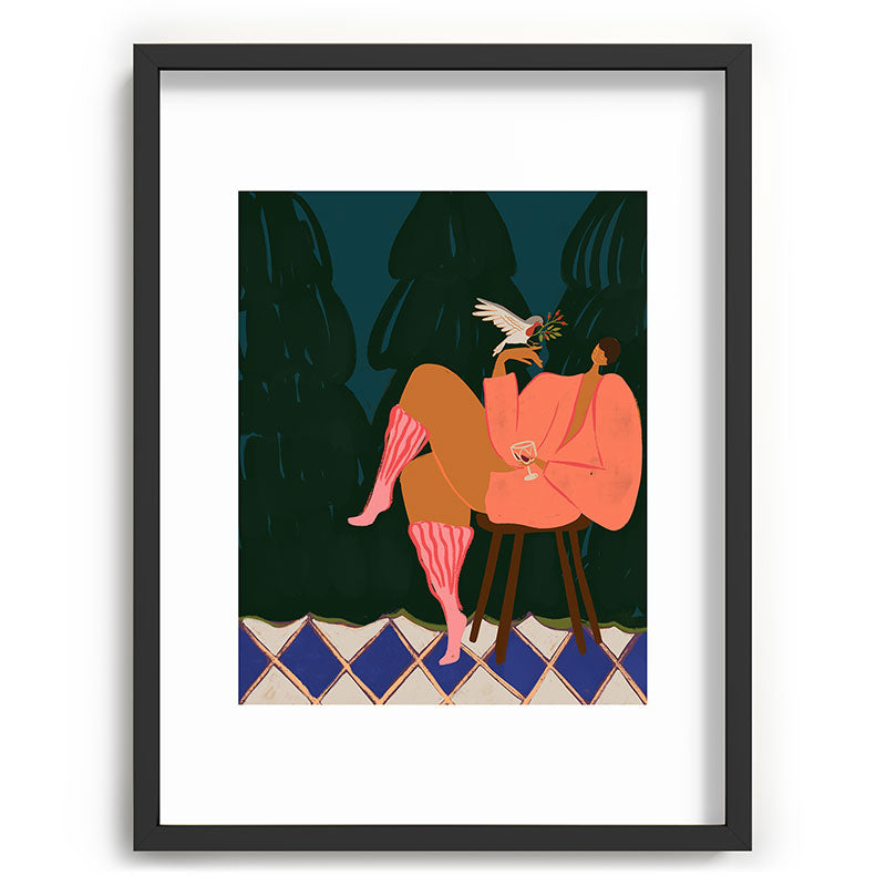 A Lil Birdy Told Me Framed Art Print