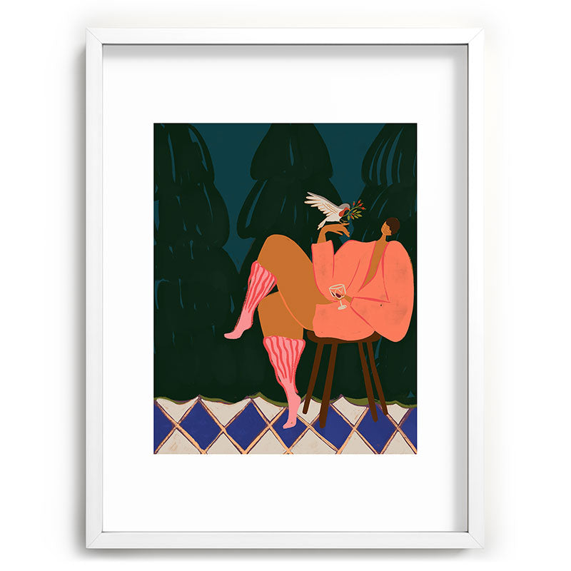 A Lil Birdy Told Me Framed Art Print