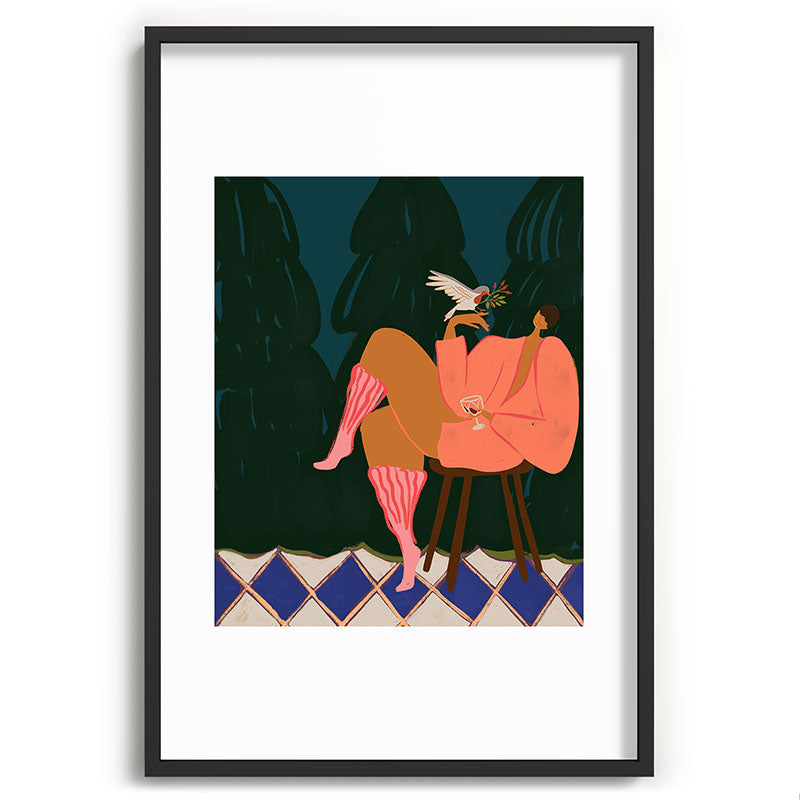 A Lil Birdy Told Me Framed Art Print
