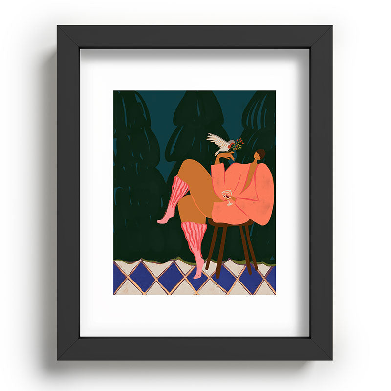 A Lil Birdy Told Me Framed Art Print