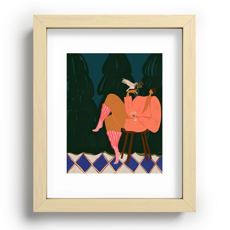 A Lil Birdy Told Me Framed Art Print