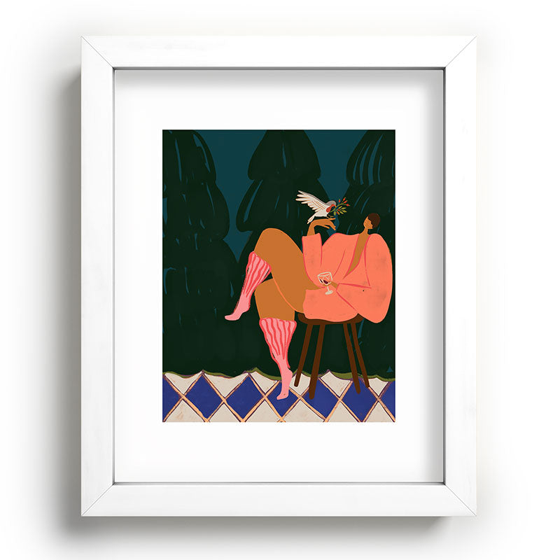 A Lil Birdy Told Me Framed Art Print