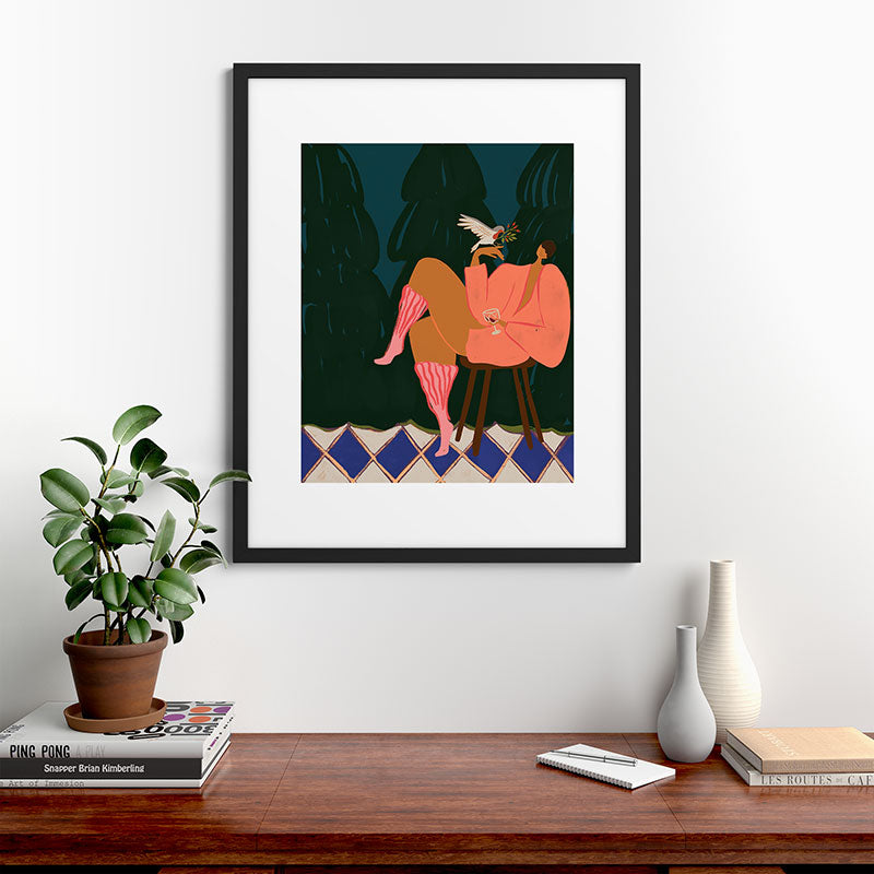 A Lil Birdy Told Me Framed Art Print