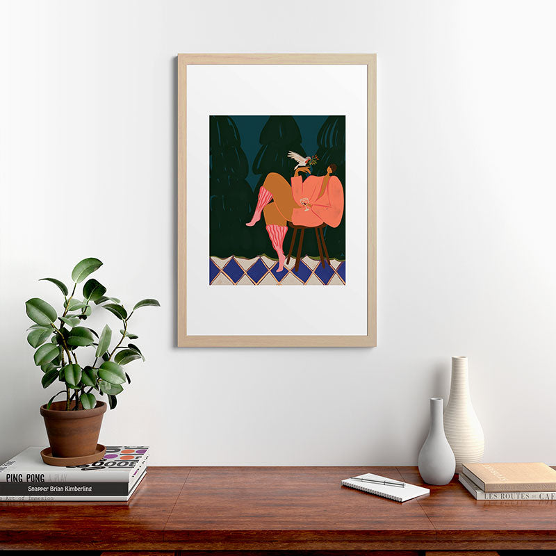 A Lil Birdy Told Me Framed Art Print